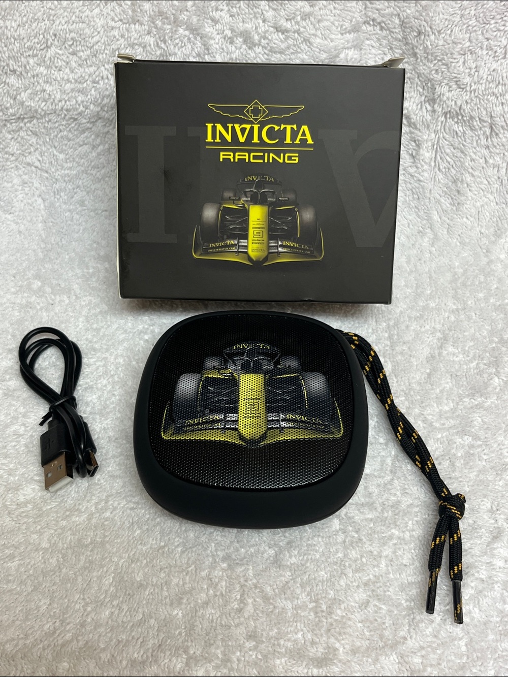 Invicta Bluetooth Speaker — Black & Yellow Racing Design